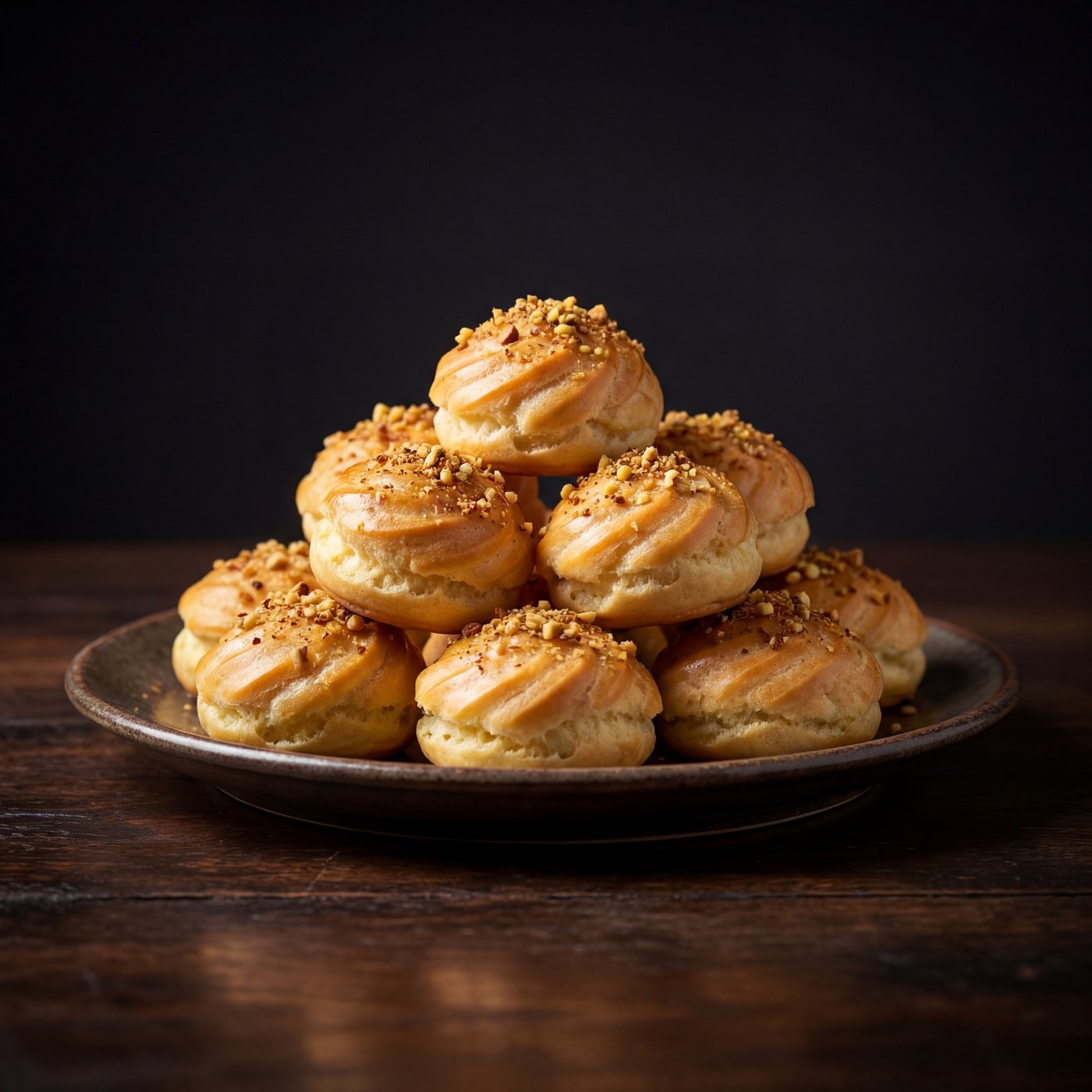 Pistachio Profiteroles